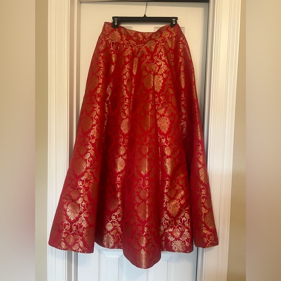 Beautiful brocade one shoulder lehenga - Picture 2 of 3